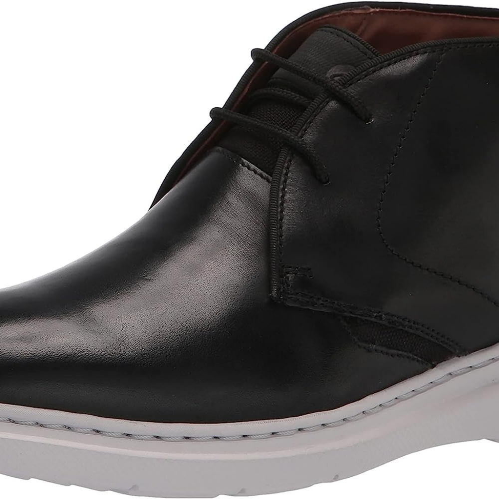 Clarks Men's Dennet Chukka Boot, 8 US, Black Leather, Never Worn
